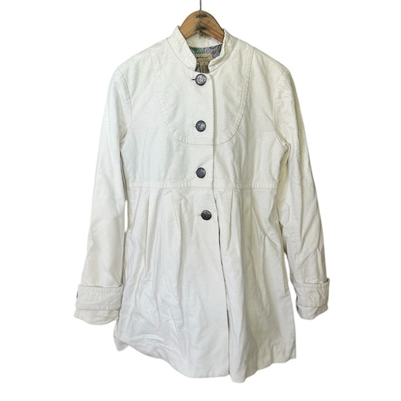 Anthropologie Jackets & Blazers - Elevenses for Anthropologie | Women’s winter white brushed cotton coat, size 6